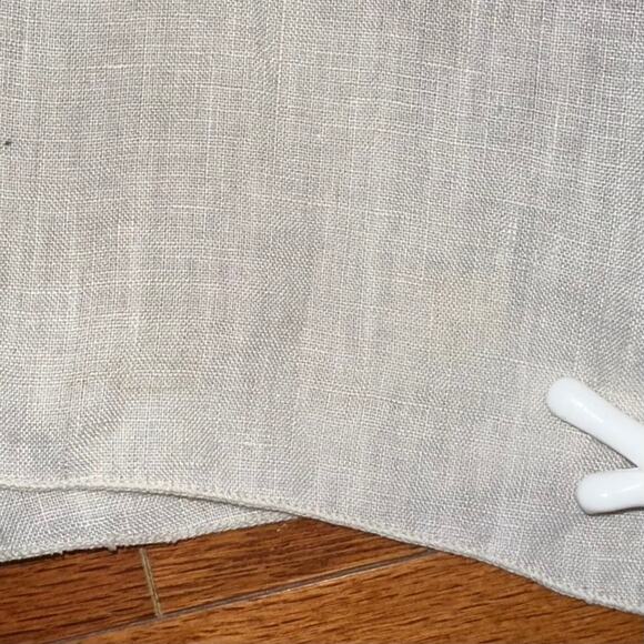 Johnny Was 100% Linen Boho Beige Embroidered Floral Tunic Tank Top Size Small - Picture 14 of 16